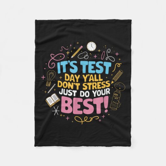 ストレスによるテス最高のトをやる気を起こさせる行わない フリースブランケット (正面)