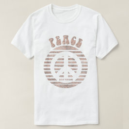 ストレスのある円で平和のサイン Tシャツ