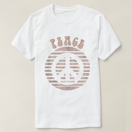 ストレスのある円で平和のサイン Tシャツ (デザイン正面)