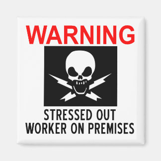 ストレスのある労働者 マグネット