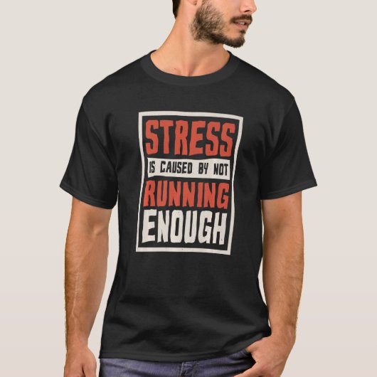 ストレスの原因ランニングはランナーの不足と Tシャツ (正面)