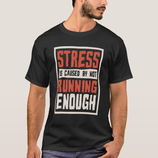 ストレスの原因ランニングはランナーの不足と Tシャツ (正面)