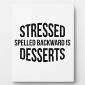ストレスの後方にスペルを入力したデザート フォトプラーク (正面)