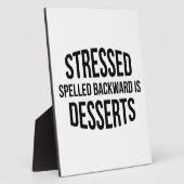 ストレスの後方にスペルを入力したデザート フォトプラーク (側面)