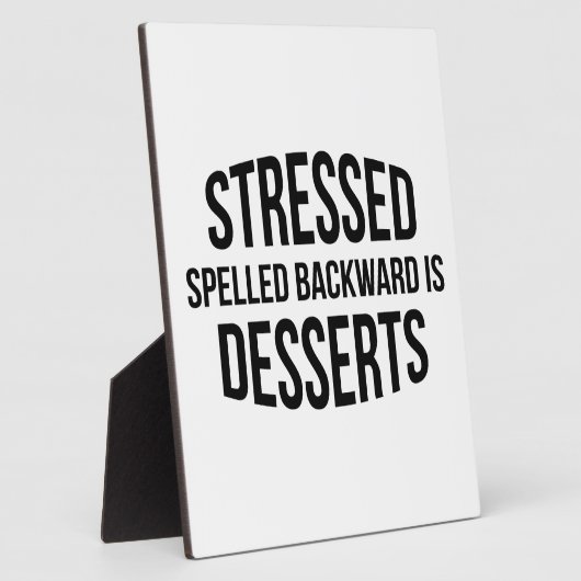 ストレスの後方にスペルを入力したデザート フォトプラーク (側面)