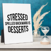 ストレスの後方にスペルを入力したデザート フォトプラーク (側面)