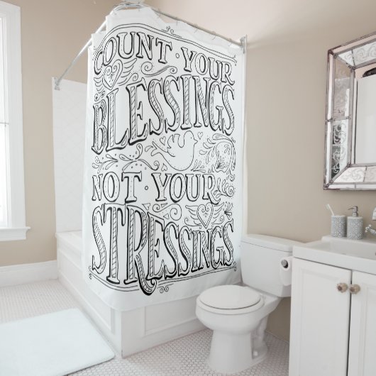 ストレスの恵みを考慮しない シャワーカーテン (インサイチュ)