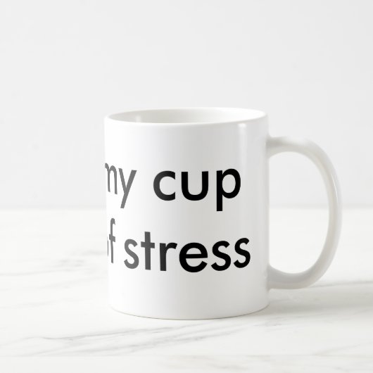 ストレスの私のコップ コーヒーマグカップ (右)