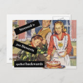 ストレスはデザートのスペルを逆にする ポストカード (正面/裏面)