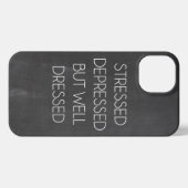 ストレスは落ち込んでいるが服装は良い iPhoneケース (裏面横)