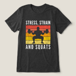 ストレスひずみとスクワットTシャツ、面白エンジニアジム トライブレンドTシャツ