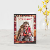 ストレスまたはデザート、あなたの選択グリーティングカード カード (黄色い花)