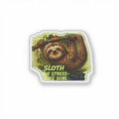 ストレスをナマケモノに、自由な魂 ⚡ 美的モチベーション シール (正面)