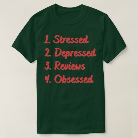 ストレスを受けたレビュー取り込み Tシャツ (デザイン正面)