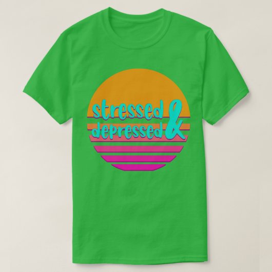ストレスを受けて困惑した Tシャツ (デザイン正面)