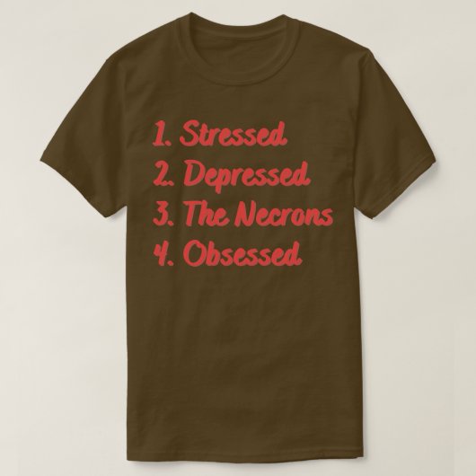 ストレスを受けて顧客が取り憑かれる Tシャツ (デザイン正面)