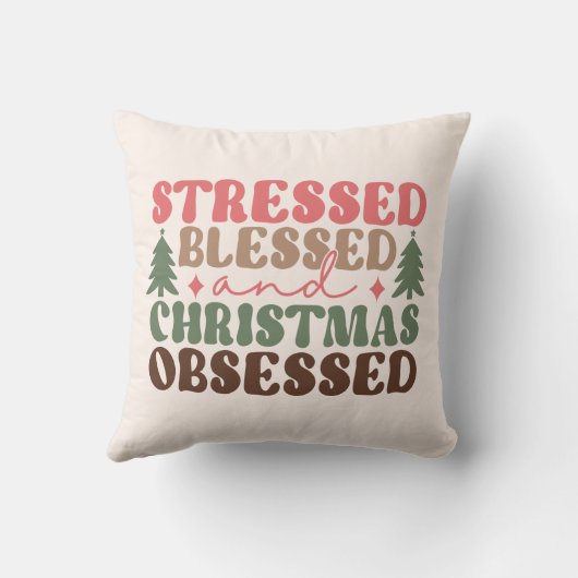 ストレスを受けて、賛美クリスマスに取り憑かれる クッション (裏面)