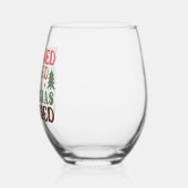 ストレスを受けて、賛美クリスマスに取り憑かれる ステムなしワイングラス (左)