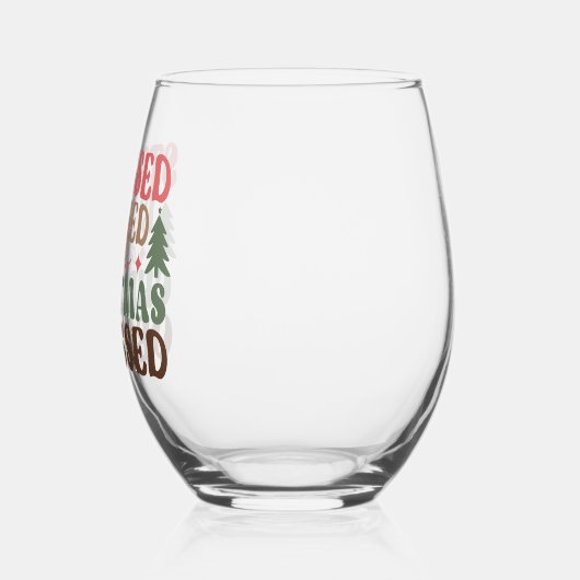 ストレスを受けて、賛美クリスマスに取り憑かれる ステムなしワイングラス (左)