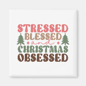 ストレスを受けて、賛美クリスマスに取り憑かれる マグネット (正面)