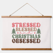 ストレスを受けて、賛美クリスマスに取り憑かれる 吊り下げ型タペストリー (正面)