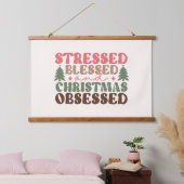 ストレスを受けて、賛美クリスマスに取り憑かれる 吊り下げ型タペストリー (寝室)