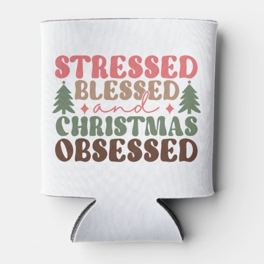 ストレスを受けて、賛美クリスマスに取り憑かれる 缶クーラー (正面)