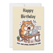 ストレスを感じやすい同僚へのオフィス誕生日カード