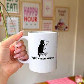 ストレスを感じるなにゃ コーヒーマグカップ