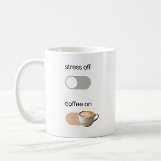"ストレスオフ コーヒーオン" グラフィック セラミック マグ
