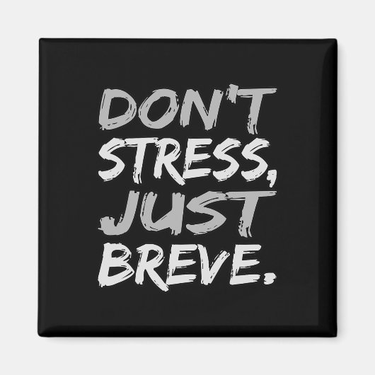 ストレスジャストブリーブディスレクシア認識度シルバーグラフィ マグネット (正面)