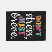 ストレスジャストブレブディスレクシア認識度神経分岐 フリースブランケット (正面(横))