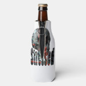 ストレススカルにコンピューターの脳がいっぱいで ボトルクーラー (ボトル裏面)