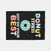 ストレステスト日最高のの先生 フリースブランケット (正面(横))