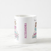 ストレストスペリングは逆にデザートのコーヒーマグ コーヒーマグカップ (中央)