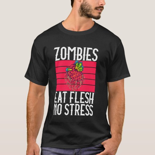 ストレスフリーゾンビの肉食ゾンビ Tシャツ (正面)