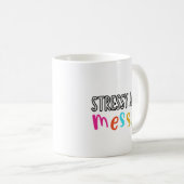 ストレスフルで散らかってる コーヒーマグカップ (正面右)
