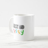 ストレスフルで散らかってる コーヒーマグカップ (正面左)