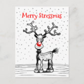 ストレスマメリースルドルフのクリスマスポストカード ポストカード (正面)