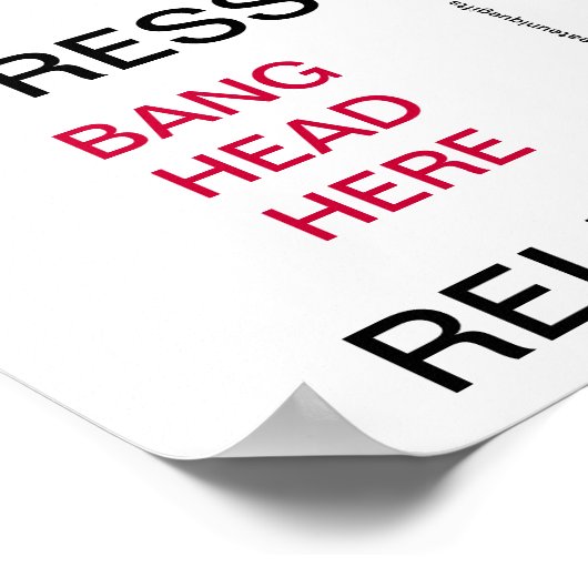 ストレスレリーフ、 浮き彫りバンヘッドヒア・ポスター ポスター (角)