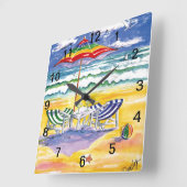 ストレス壁の時計を生き延びること スクエア壁時計 (傾斜)