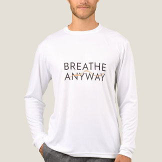 ストレス意識を促すミニマル イエロー Breathe Anyway トライブレンドTシャツ