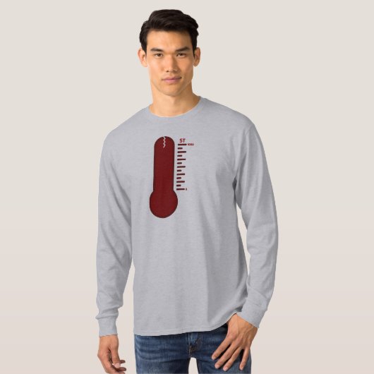 ストレス温度計 長袖Tシャツ Tシャツ (正面フル)