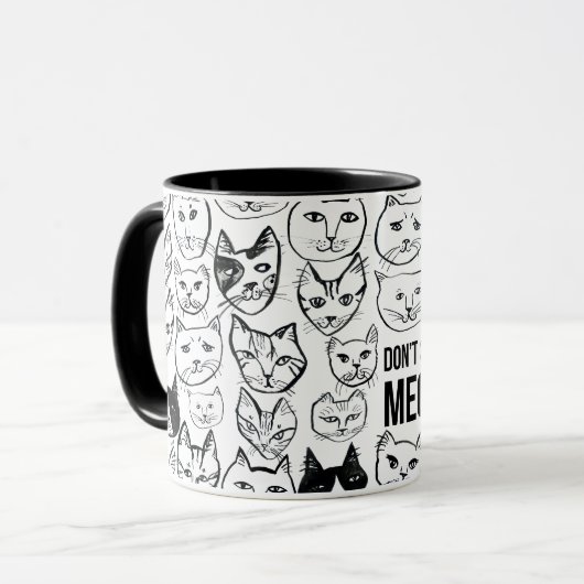 ストレス猫を飼うまでニャーおもしろいと マグカップ (正面左)