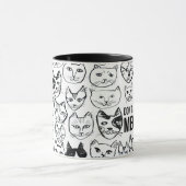 ストレス猫を飼うまでニャーおもしろいと マグカップ (中央)