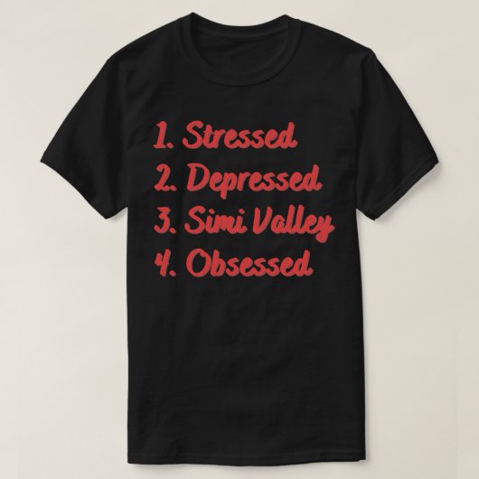ストレス落ち込んだシミバレー取り付け Tシャツ (デザイン正面)