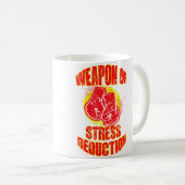 ストレス解消の武器とボクサーのボクシンググローブ コーヒーマグカップ (正面右)
