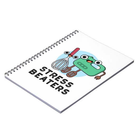 ストレス解消ユーモア 焼き菓子用泡立て器の洒落 ノートブック (左側)