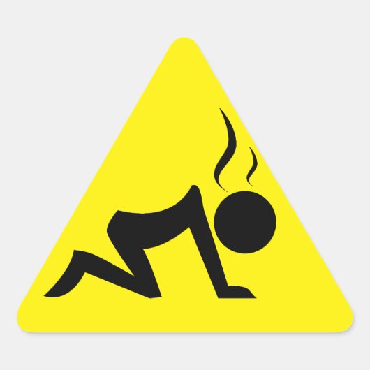 ストレス記号（黄色は黒） 三角形シール (正面)