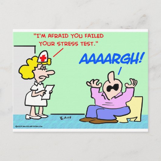 ストレス試験の警告 ポストカード (正面)